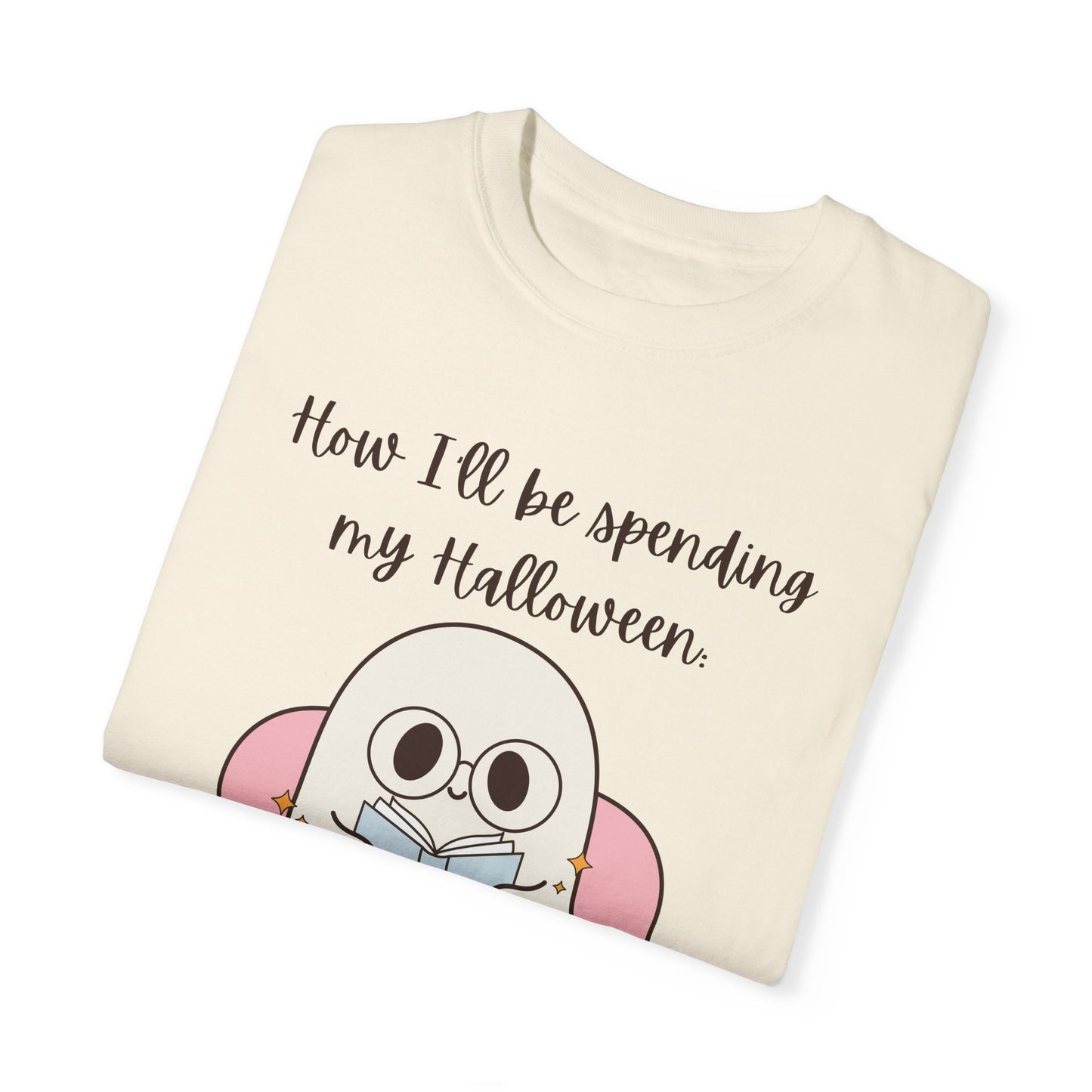 Reading Ghost-Halloween - Unisex Garment-Dyed T-shirt