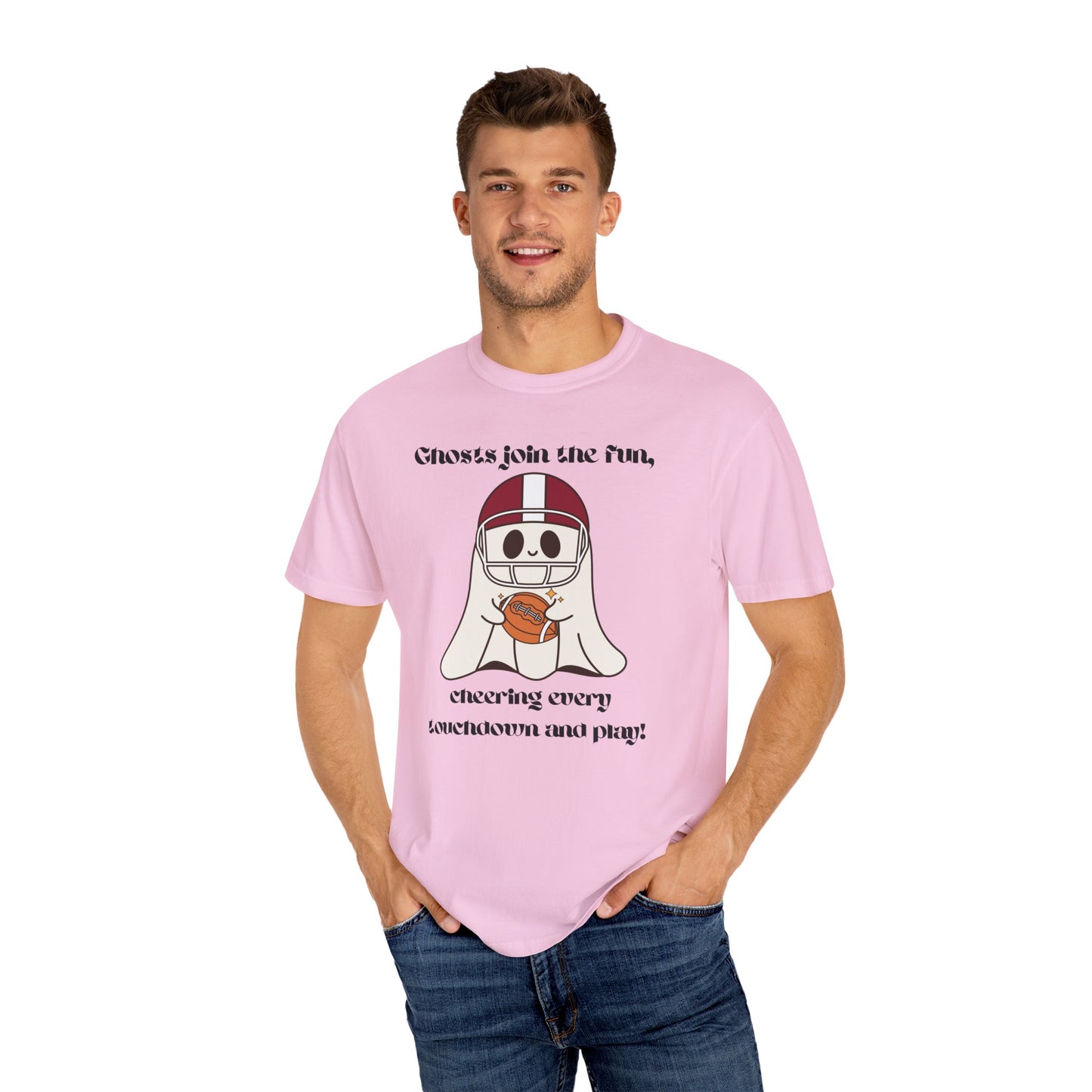 Ghost and Football - Unisex Garment-Dyed T-shirt