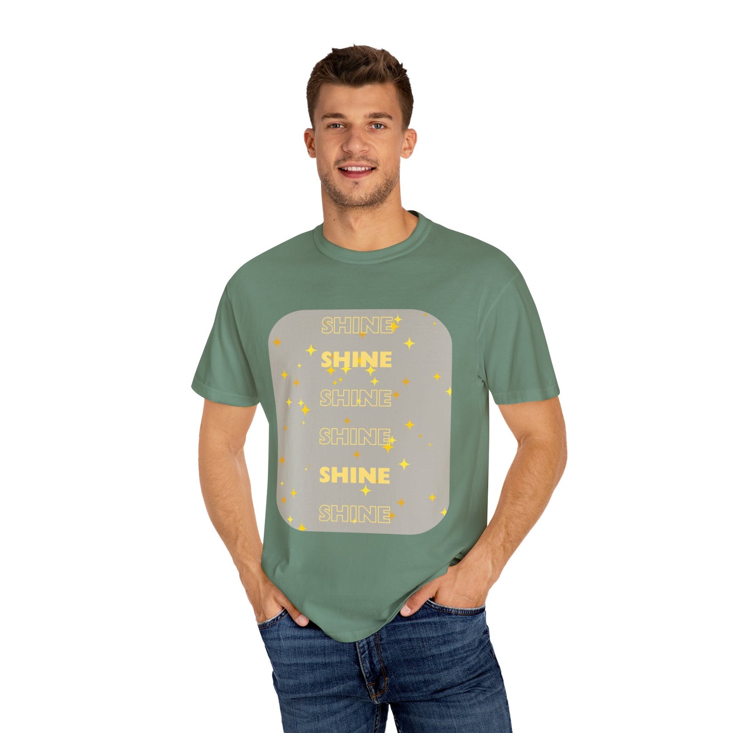 SHINE Word design - Unisex Garment-Dyed T-shirt
