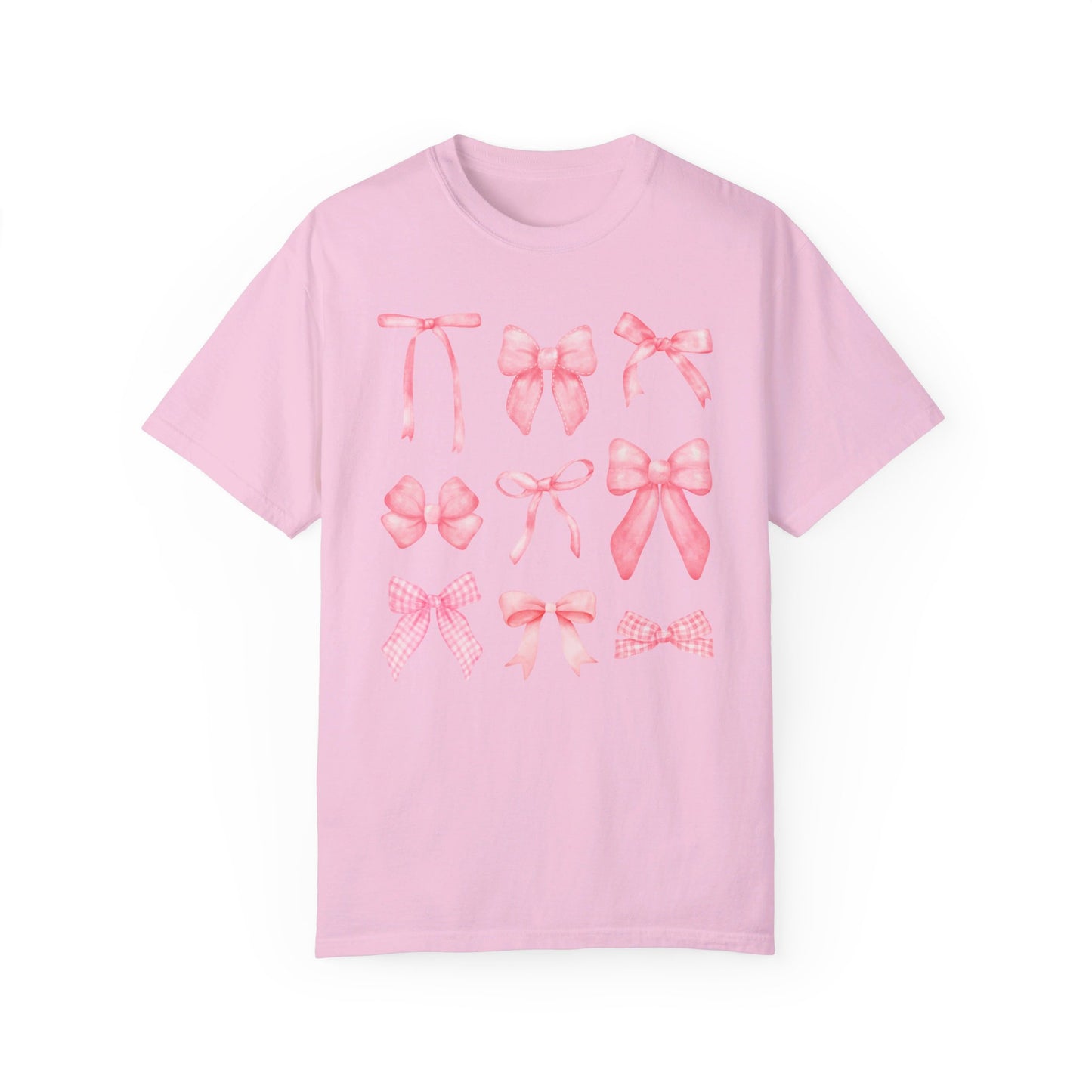 Preppy Pink Bows - Unisex Garment-Dyed T-shirt