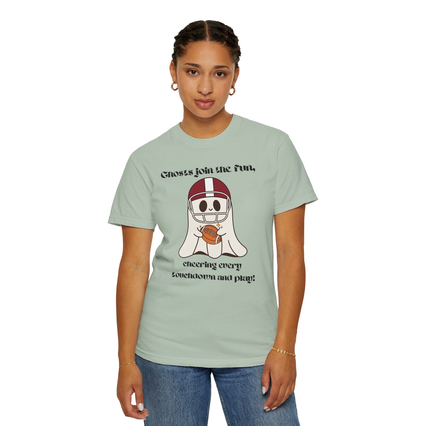 Ghost and Football - Unisex Garment-Dyed T-shirt