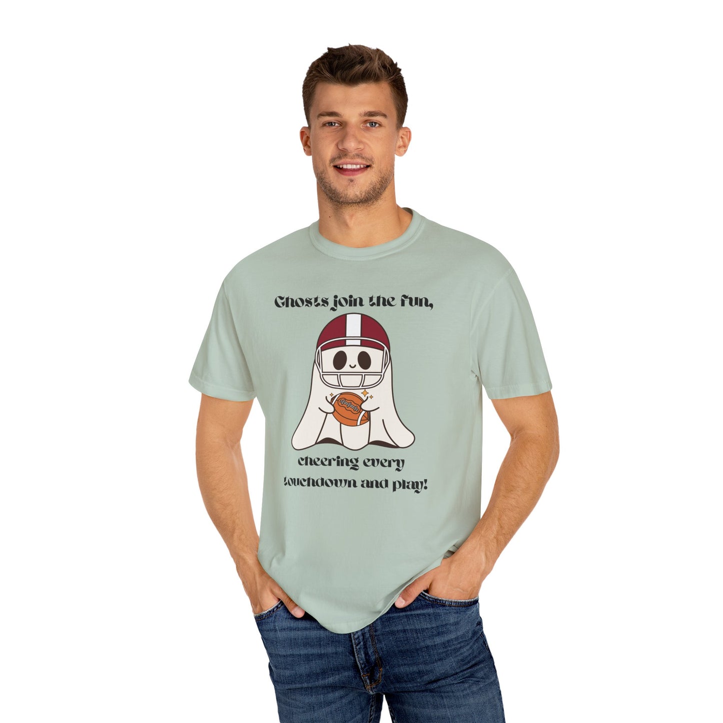 Ghost and Football - Unisex Garment-Dyed T-shirt