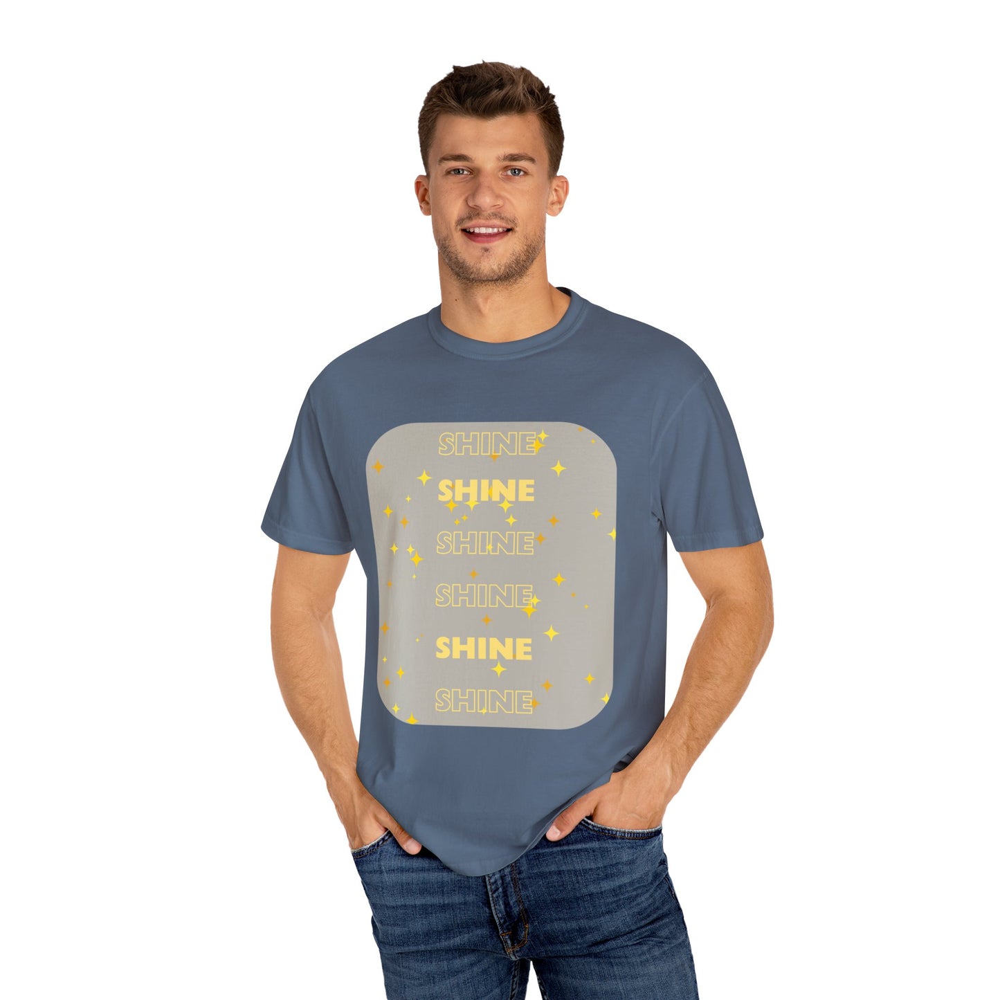 SHINE Word design - Unisex Garment-Dyed T-shirt