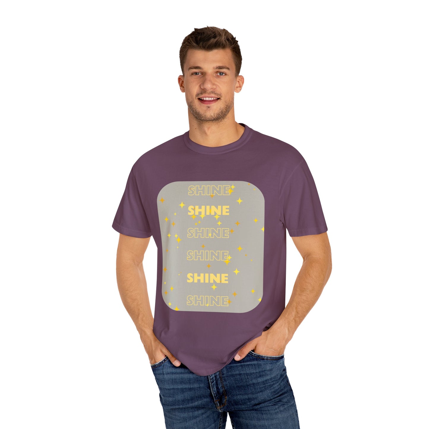 SHINE Word design - Unisex Garment-Dyed T-shirt