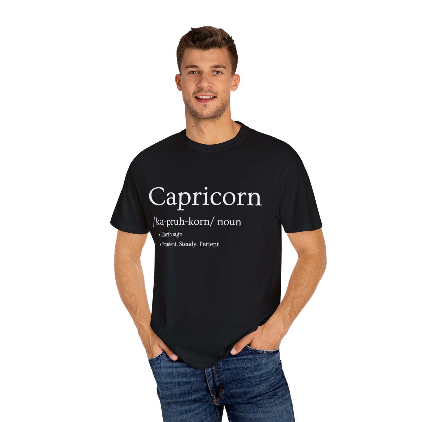 Capricorn Definition Design - Unisex Garment-Dyed T-shirt