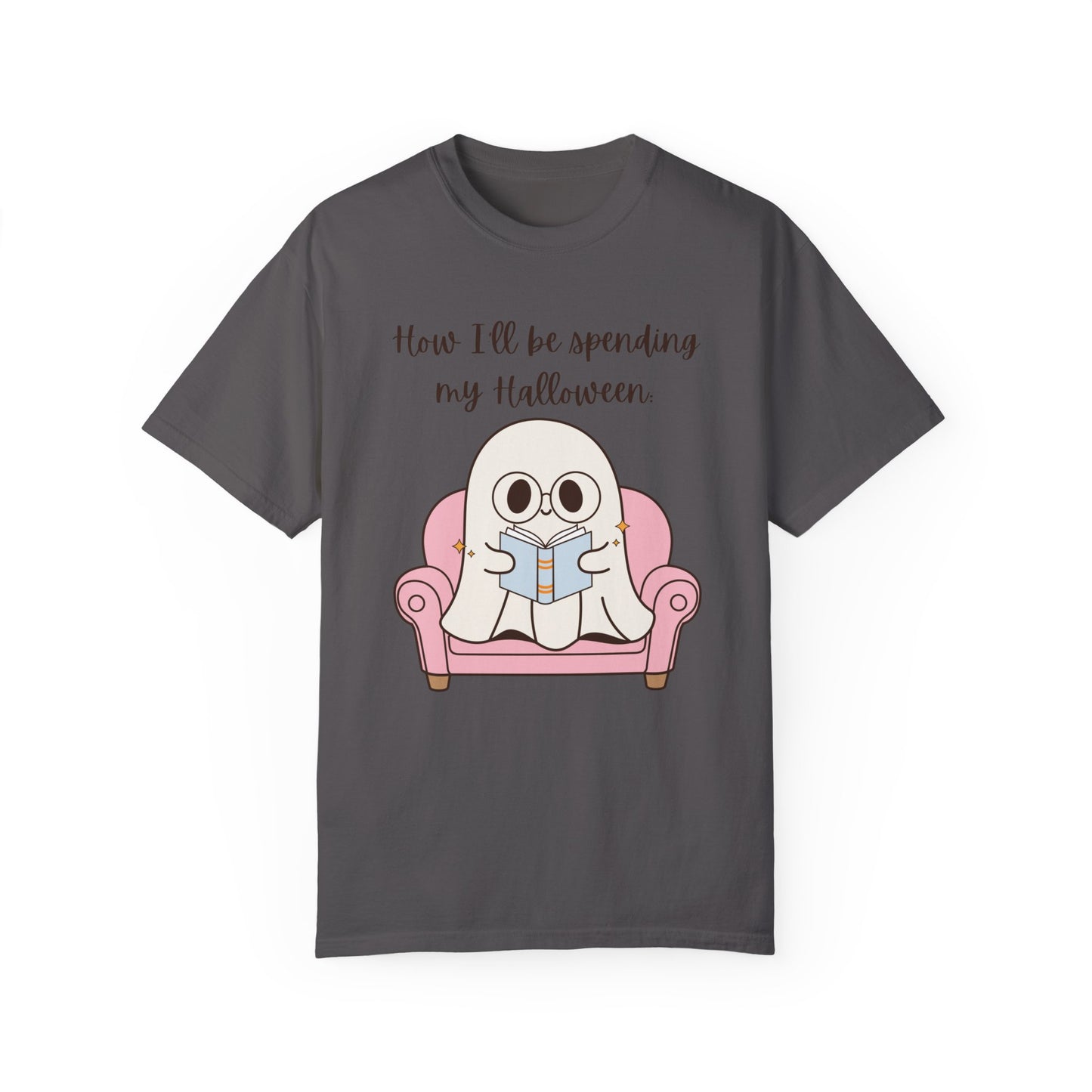 Reading Ghost-Halloween - Unisex Garment-Dyed T-shirt