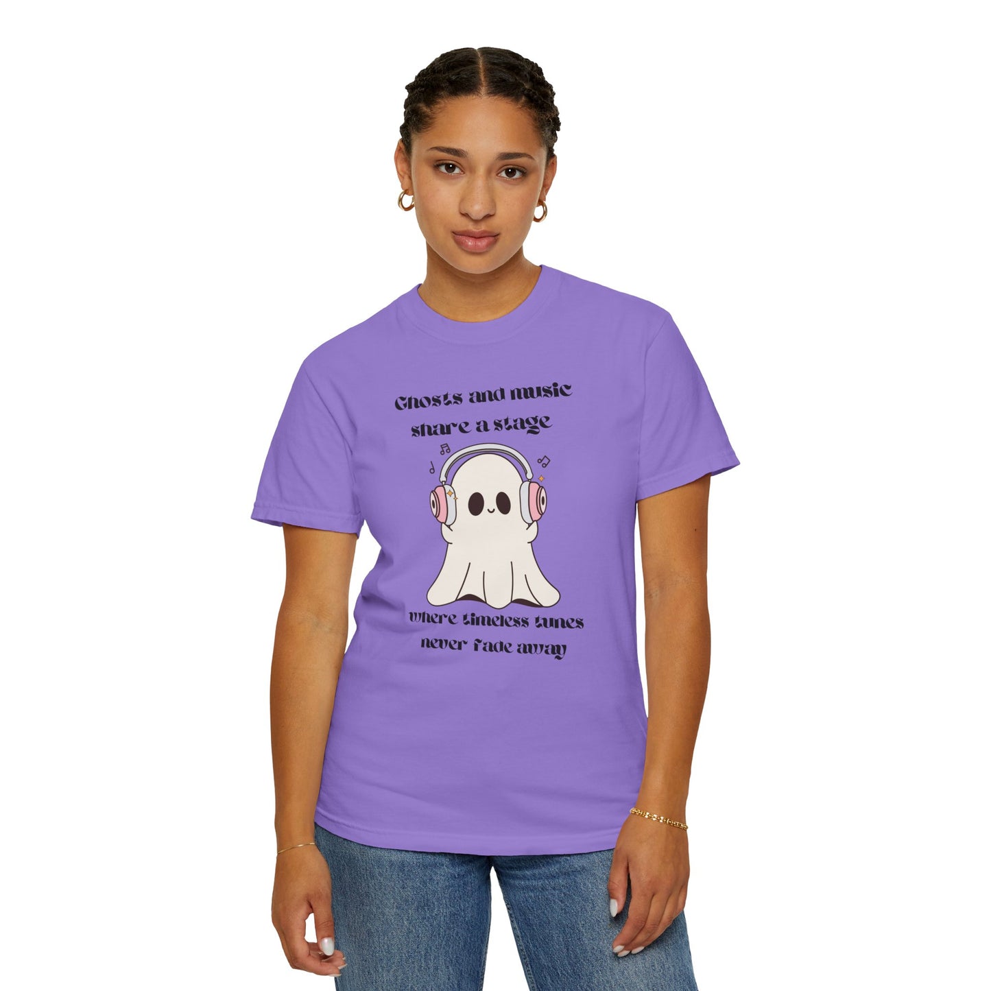 Music Ghost - Unisex Garment-Dyed T-shirt