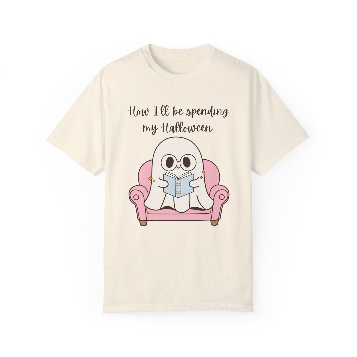 Reading Ghost-Halloween - Unisex Garment-Dyed T-shirt