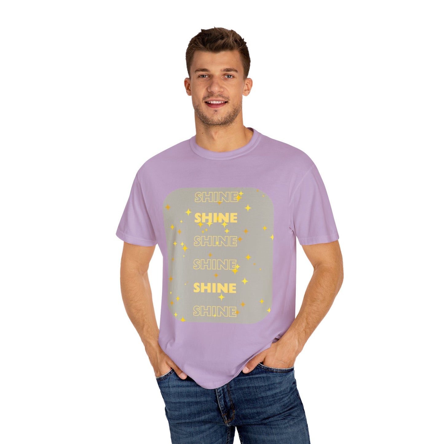 SHINE Word design - Unisex Garment-Dyed T-shirt