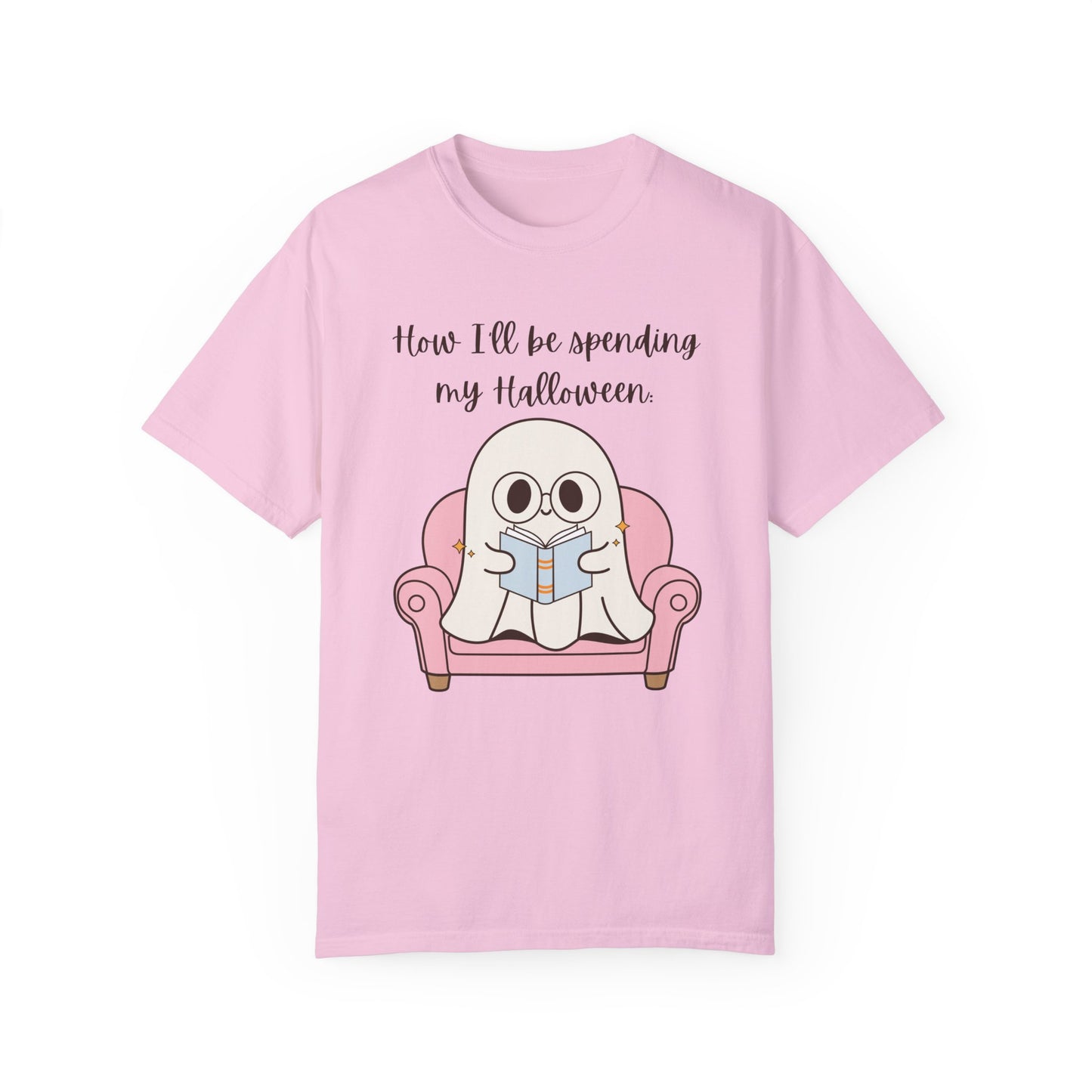 Reading Ghost-Halloween - Unisex Garment-Dyed T-shirt