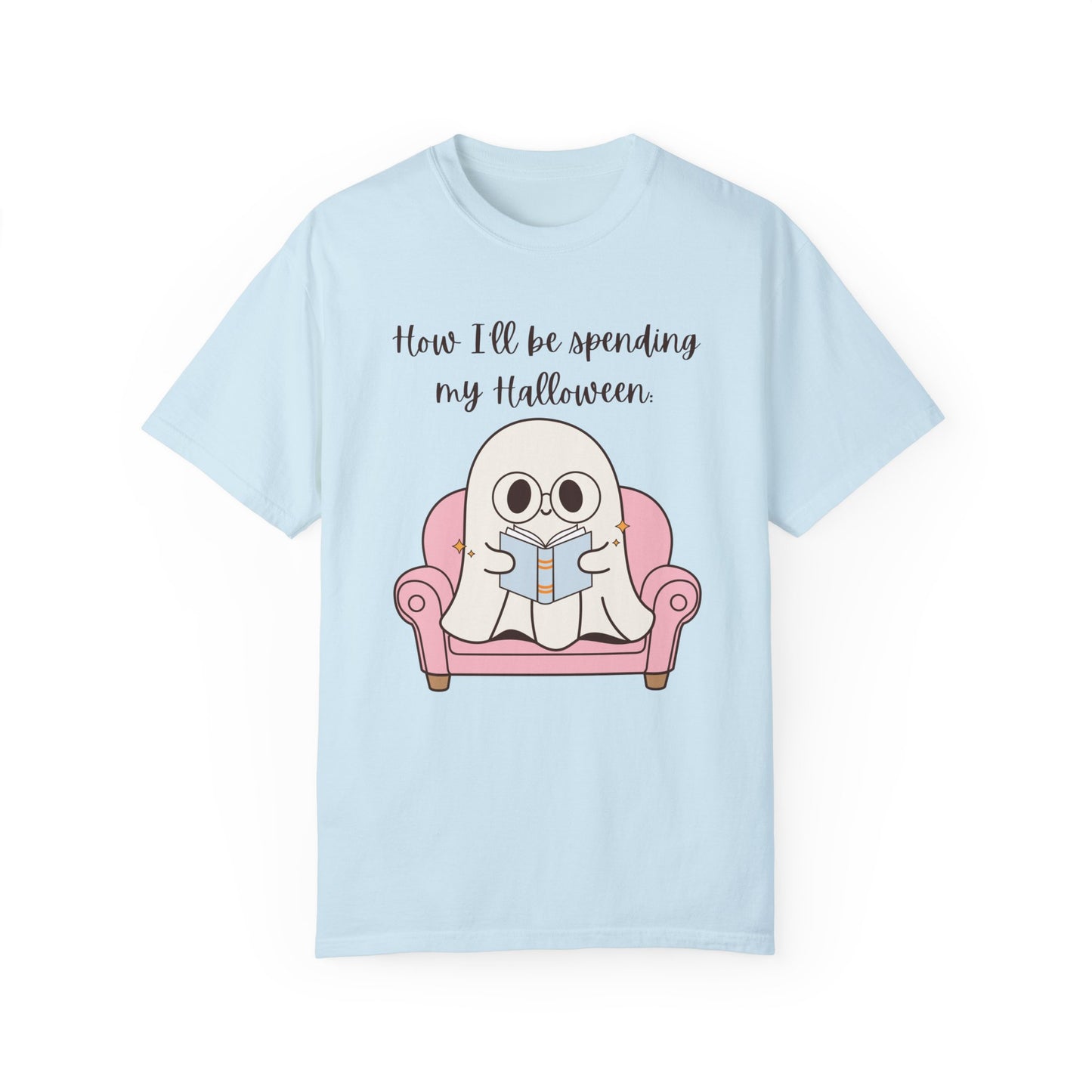 Reading Ghost-Halloween - Unisex Garment-Dyed T-shirt