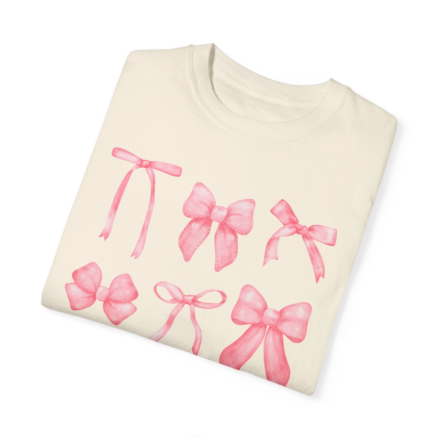 Preppy Pink Bows - Unisex Garment-Dyed T-shirt