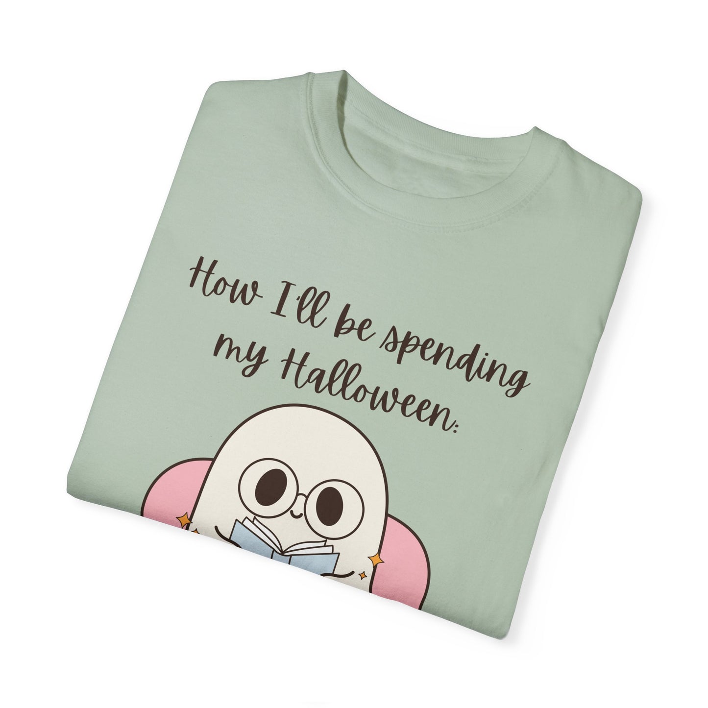 Reading Ghost-Halloween - Unisex Garment-Dyed T-shirt