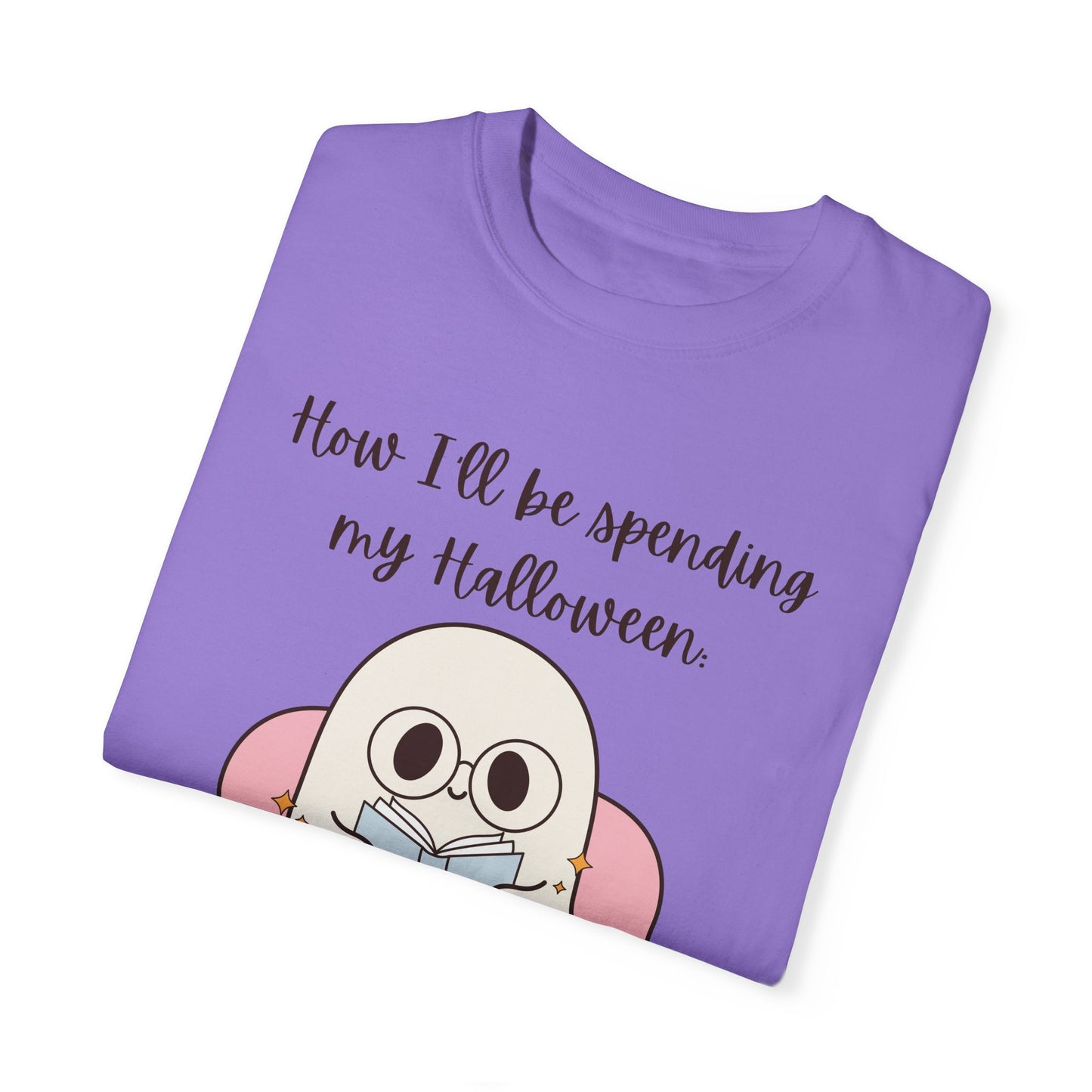 Reading Ghost-Halloween - Unisex Garment-Dyed T-shirt