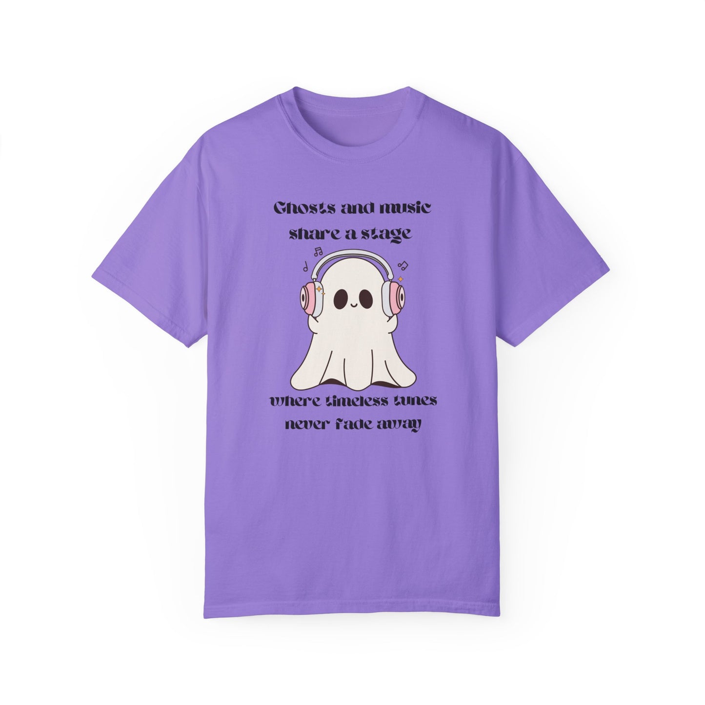 Music Ghost - Unisex Garment-Dyed T-shirt