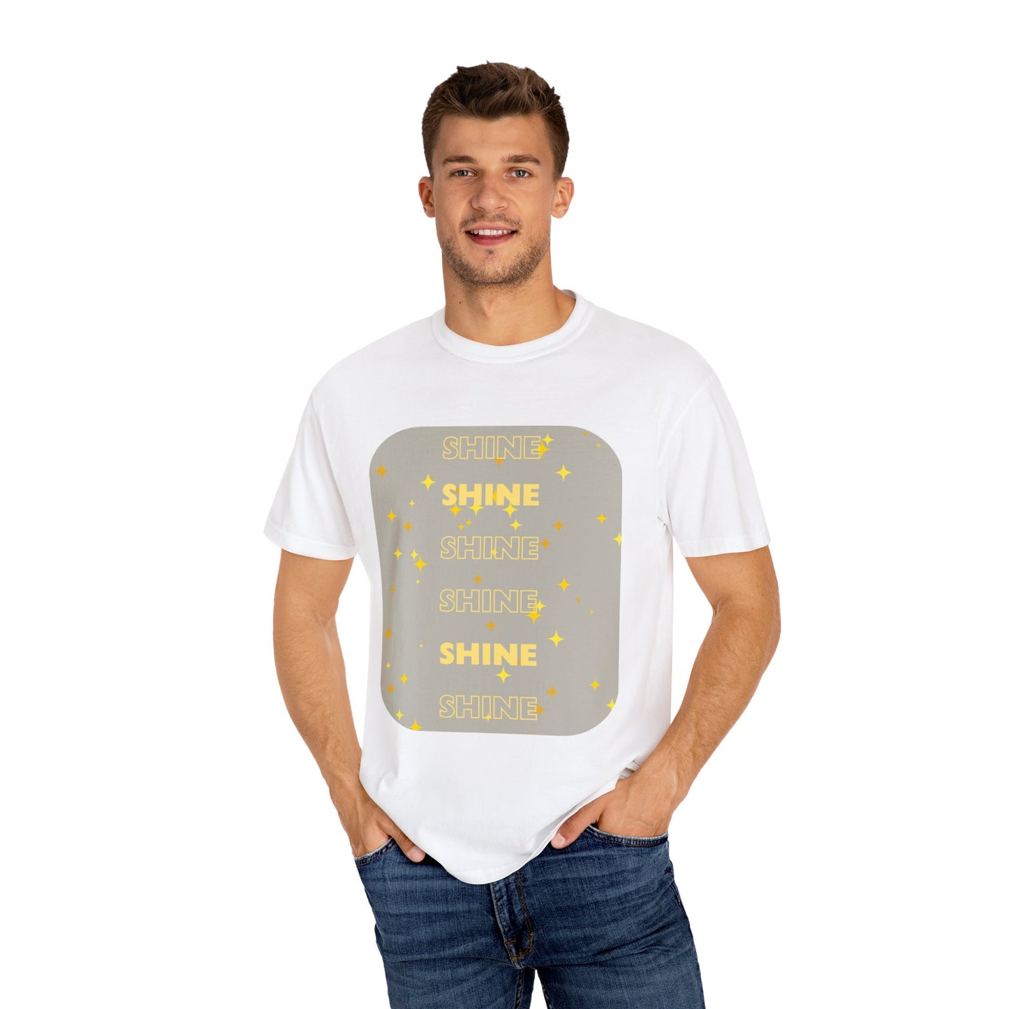 SHINE Word design - Unisex Garment-Dyed T-shirt