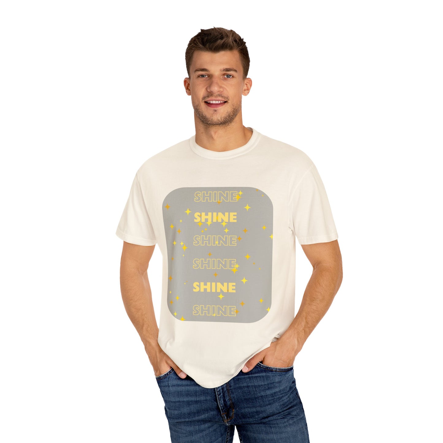 SHINE Word design - Unisex Garment-Dyed T-shirt