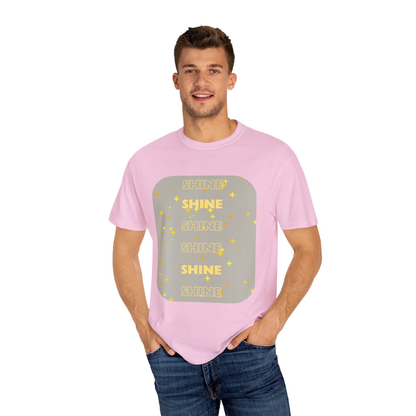 SHINE Word design - Unisex Garment-Dyed T-shirt