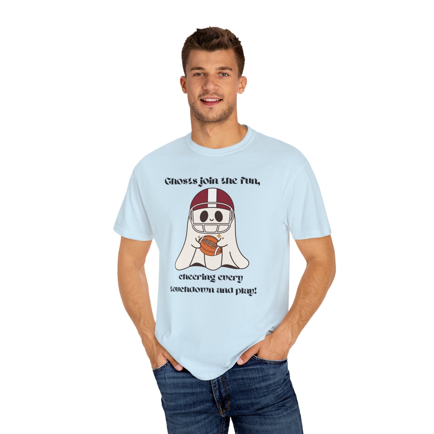 Ghost and Football - Unisex Garment-Dyed T-shirt