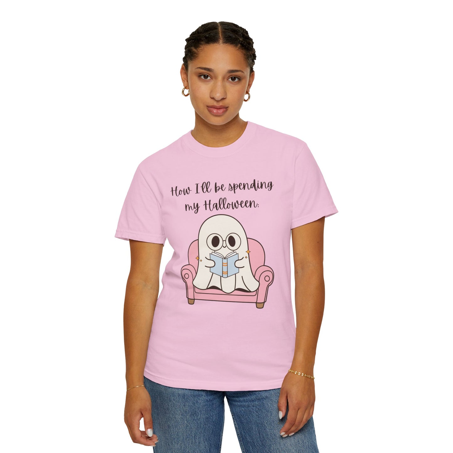 Reading Ghost-Halloween - Unisex Garment-Dyed T-shirt