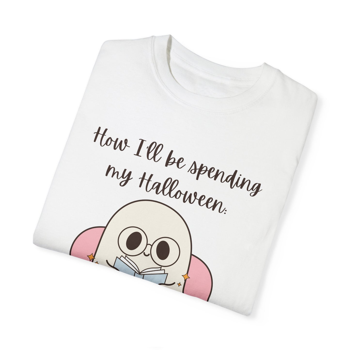 Reading Ghost-Halloween - Unisex Garment-Dyed T-shirt
