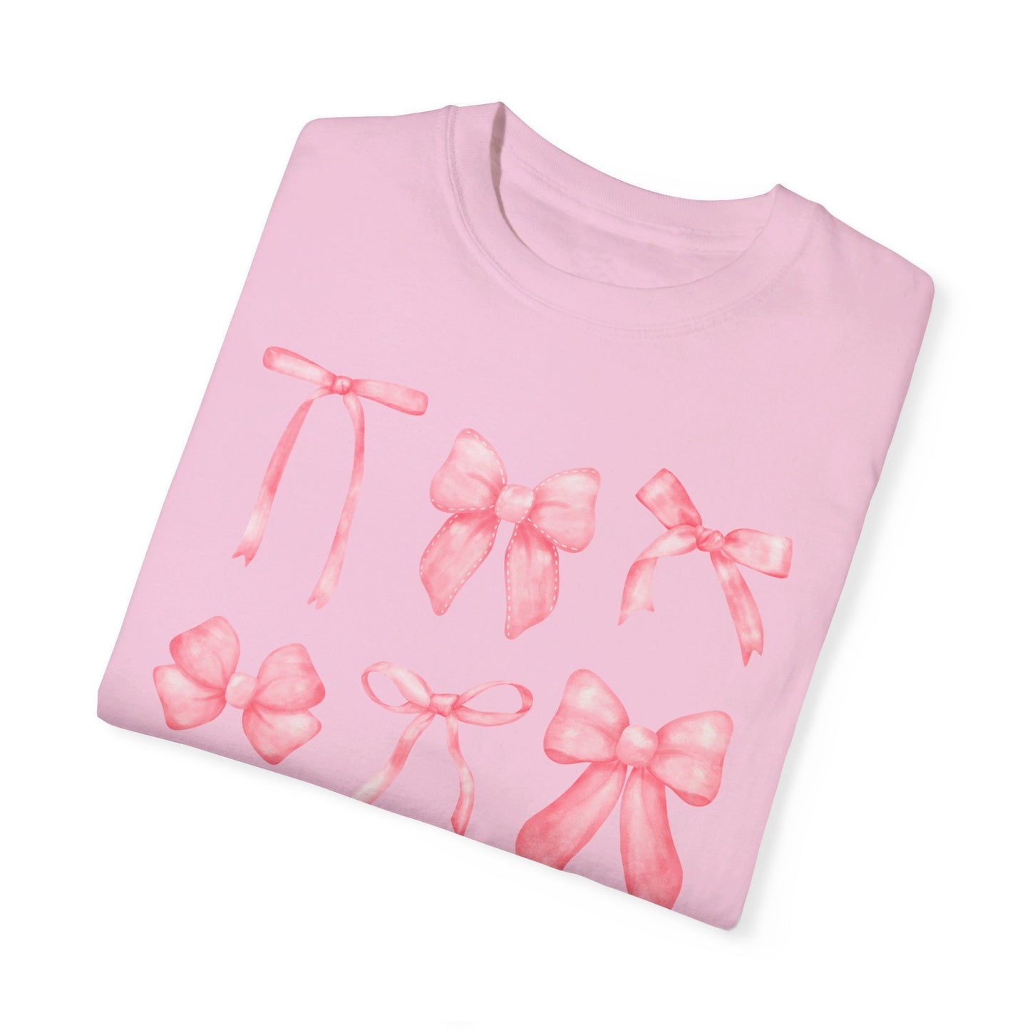 Preppy Pink Bows - Unisex Garment-Dyed T-shirt