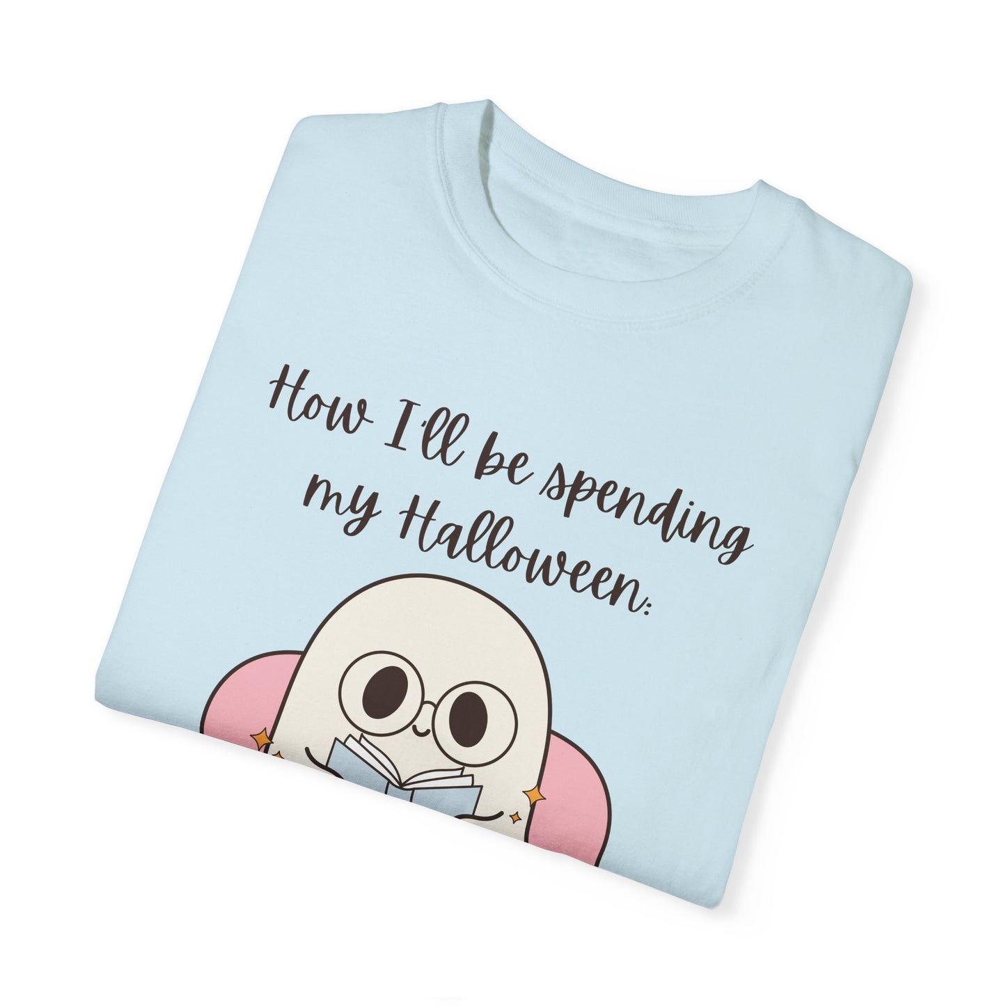 Reading Ghost-Halloween - Unisex Garment-Dyed T-shirt