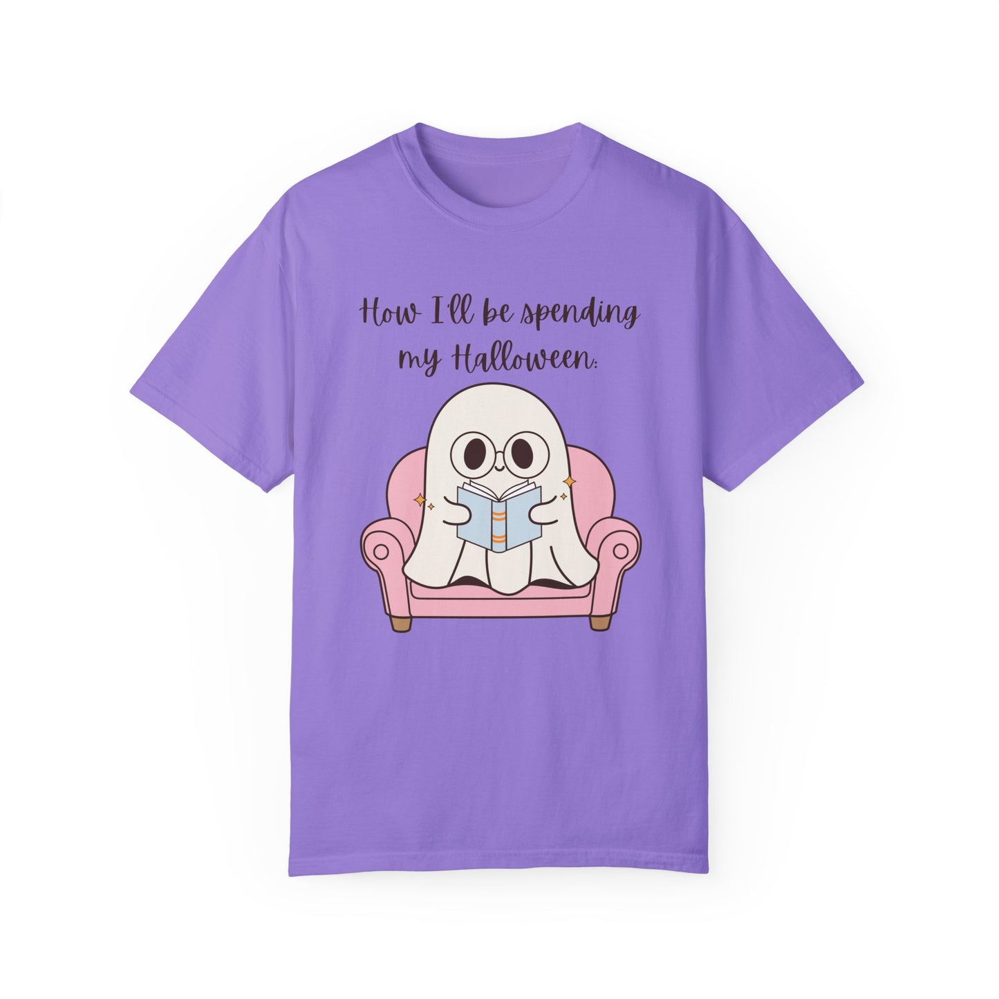 Reading Ghost-Halloween - Unisex Garment-Dyed T-shirt