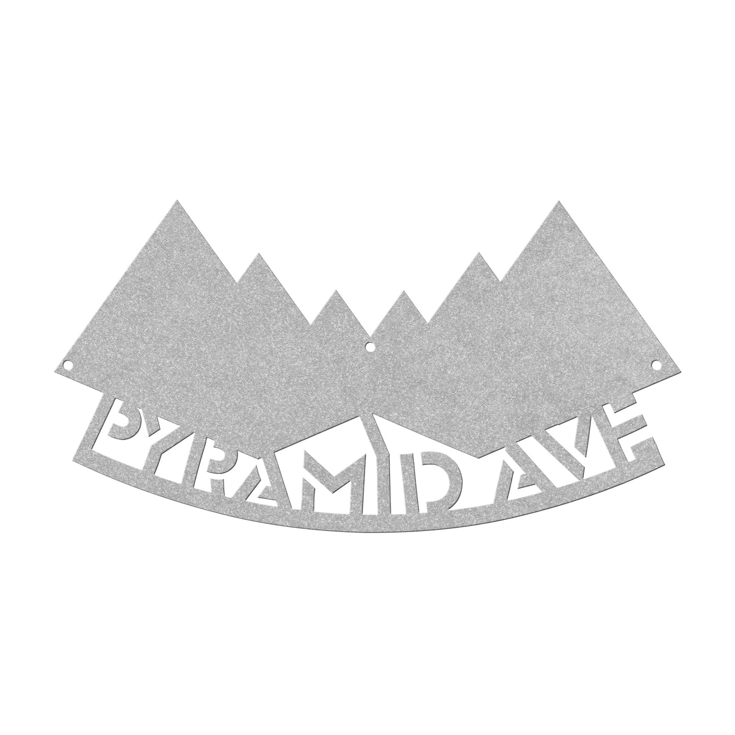 Pyramid Ave Metal Pyramids Sign