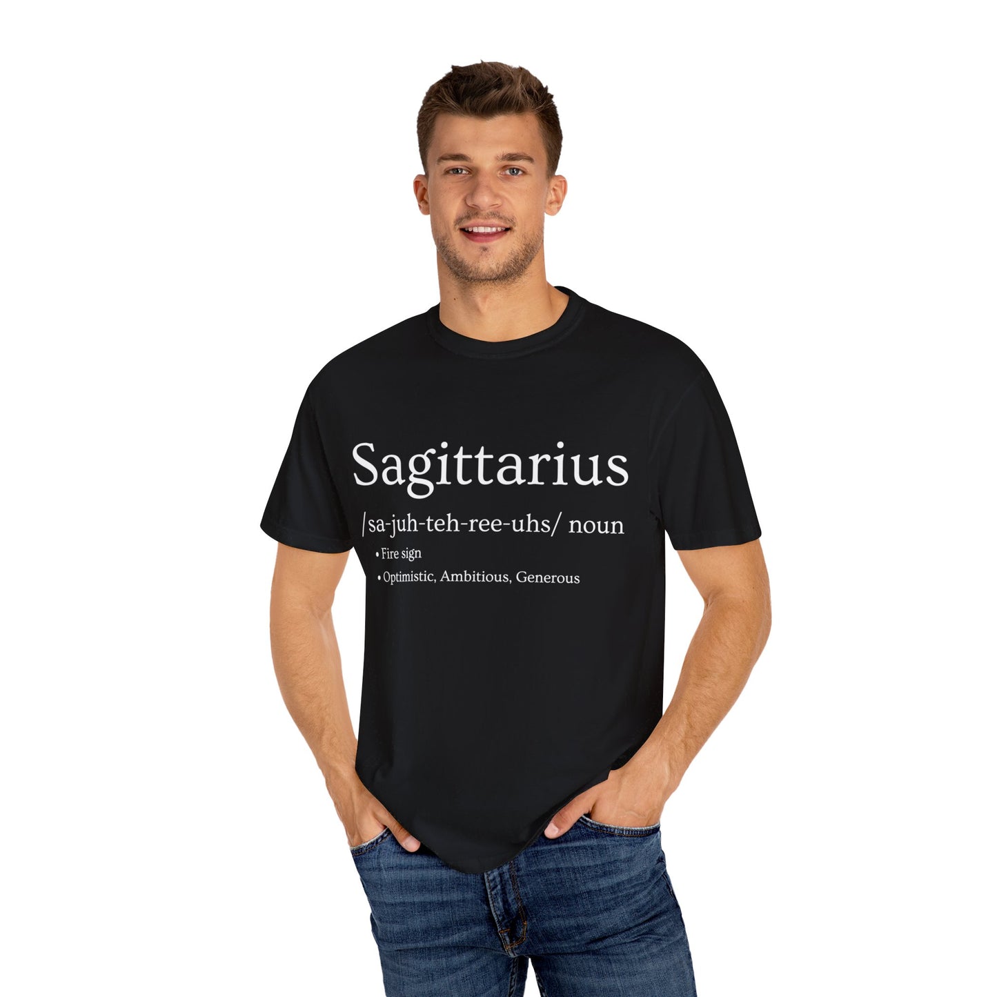 Sagittarius Definition Design - Unisex Garment-Dyed T-shirt