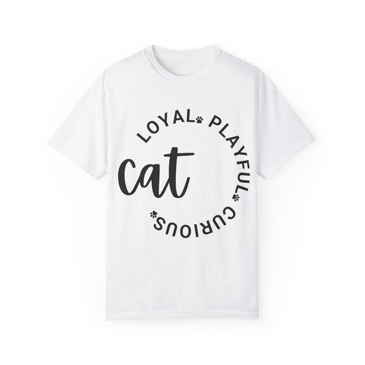 Cat Adjectives Design - Unisex Garment-Dyed T-shirt