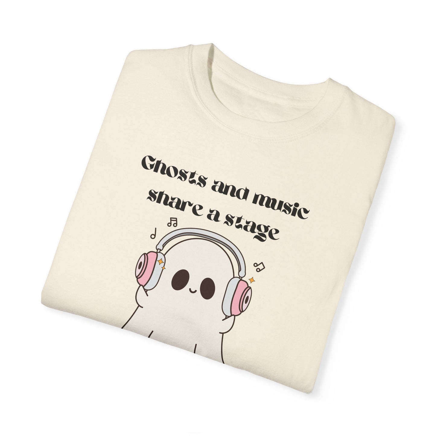 Music Ghost - Unisex Garment-Dyed T-shirt