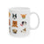 Multiple Breed Cartoon Dogs Ceramic Mug, 11oz
