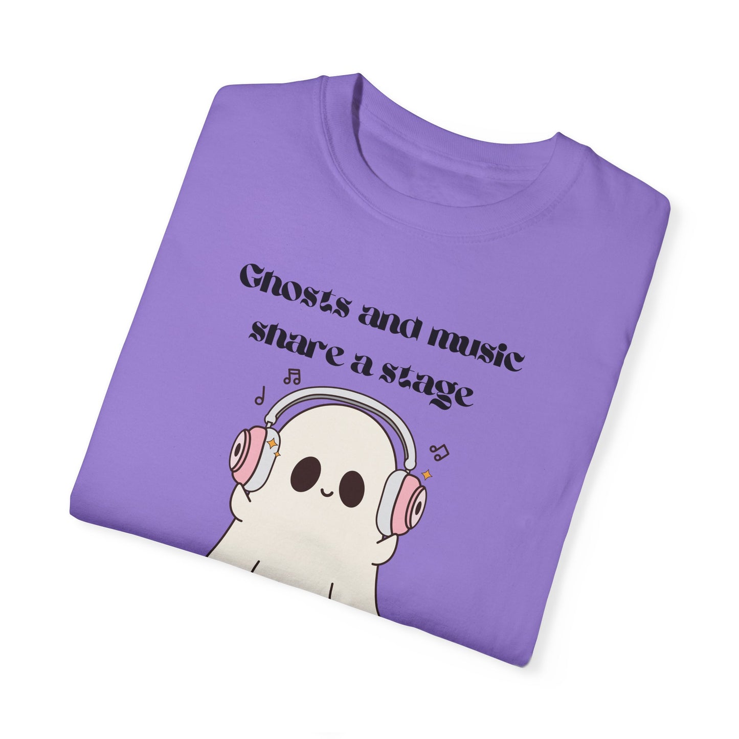 Music Ghost - Unisex Garment-Dyed T-shirt