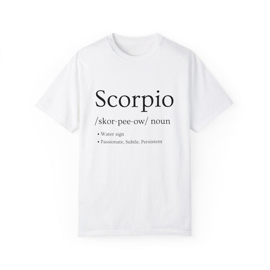Scorpio Definition Design - Unisex Garment-Dyed T-shirt
