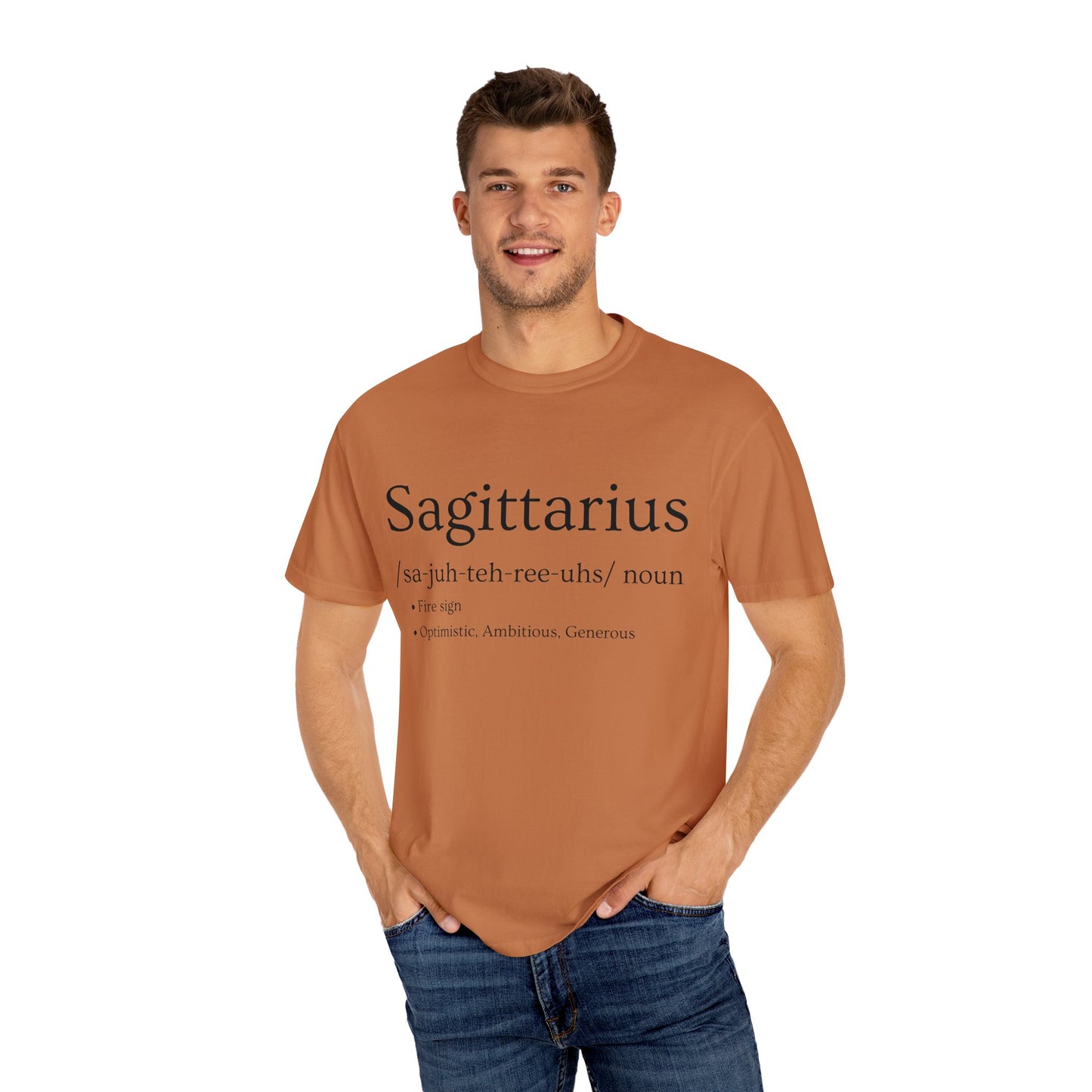 Sagittarius Definition Design - Unisex Garment-Dyed T-shirt