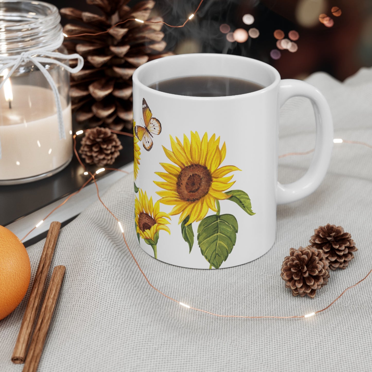 Sunflower Ceramic Mug, 11oz