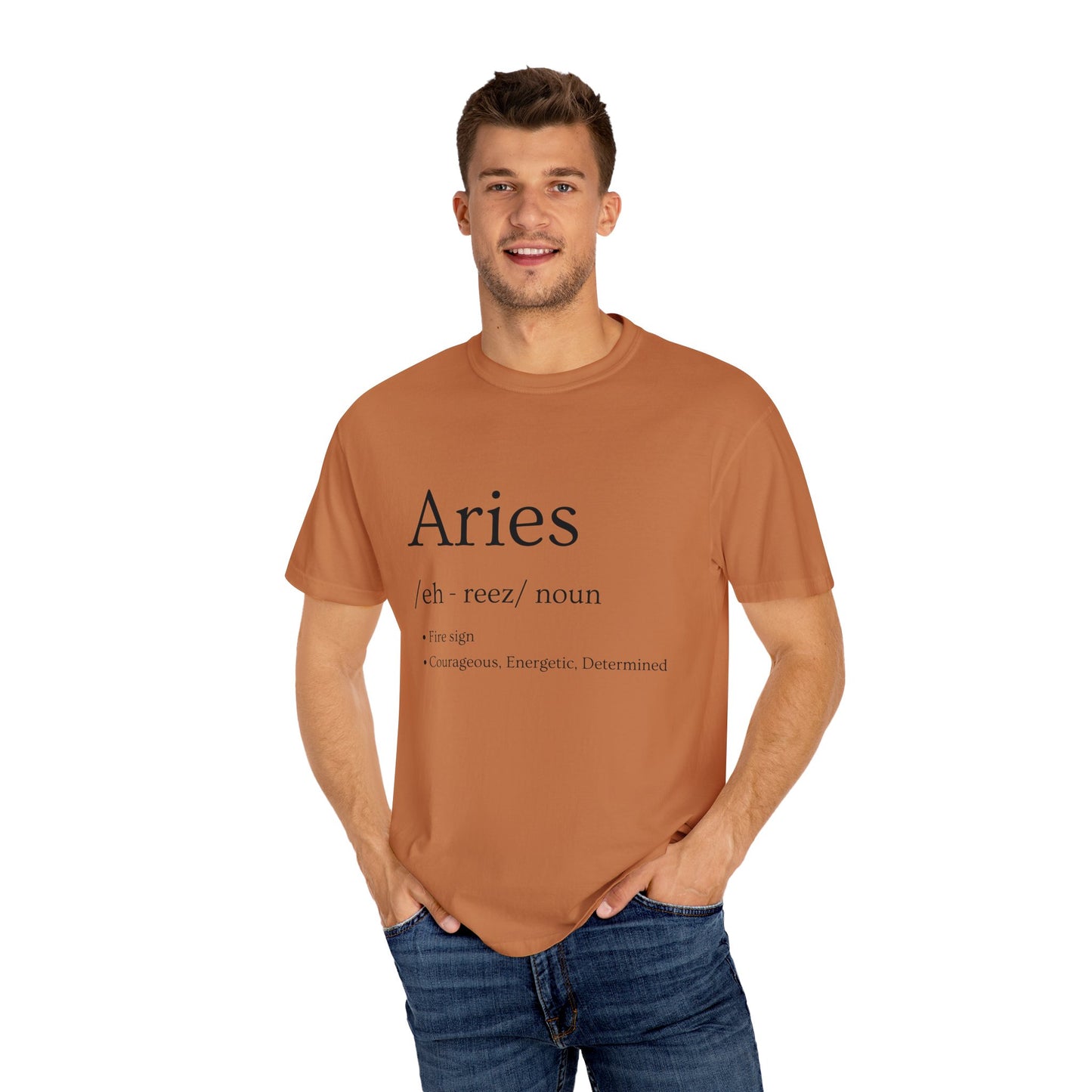 Aries Definition Design - Unisex Garment-Dyed T-shirt