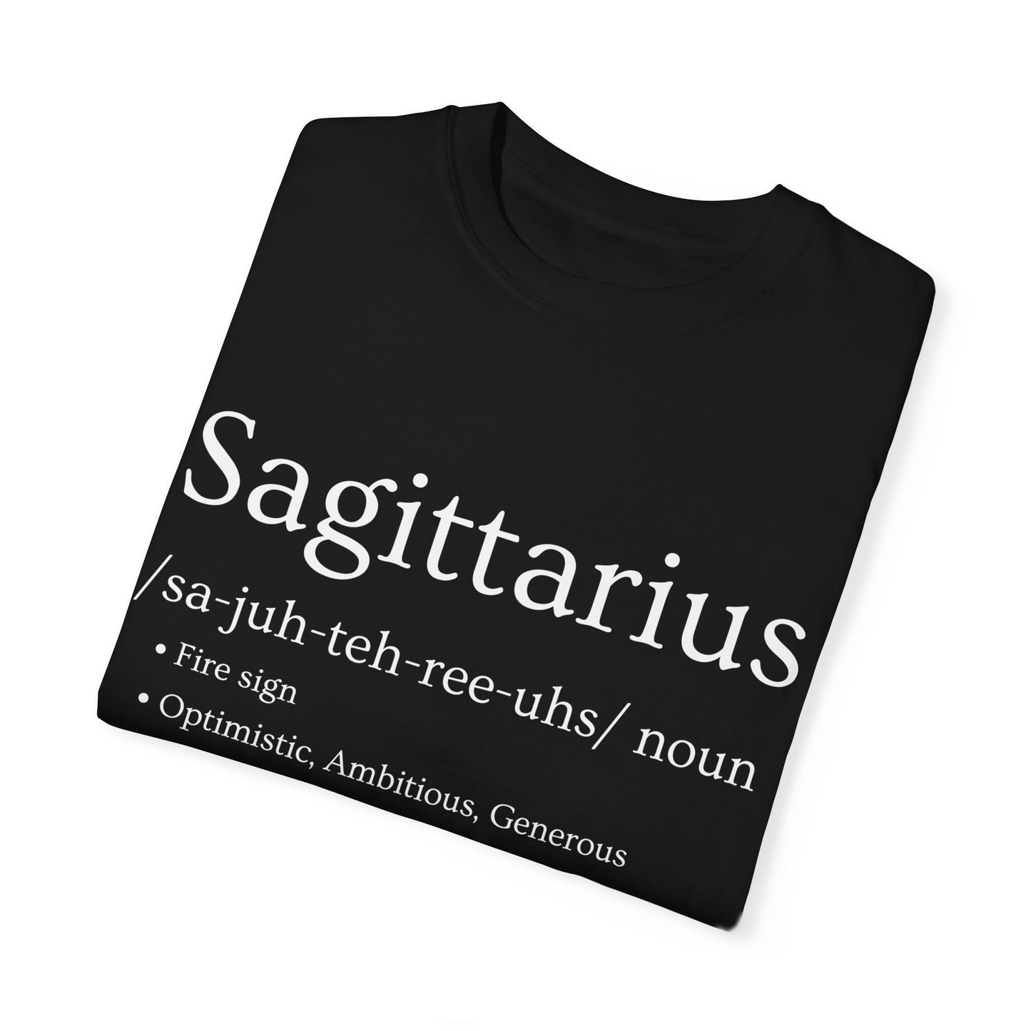 Sagittarius Definition Design - Unisex Garment-Dyed T-shirt