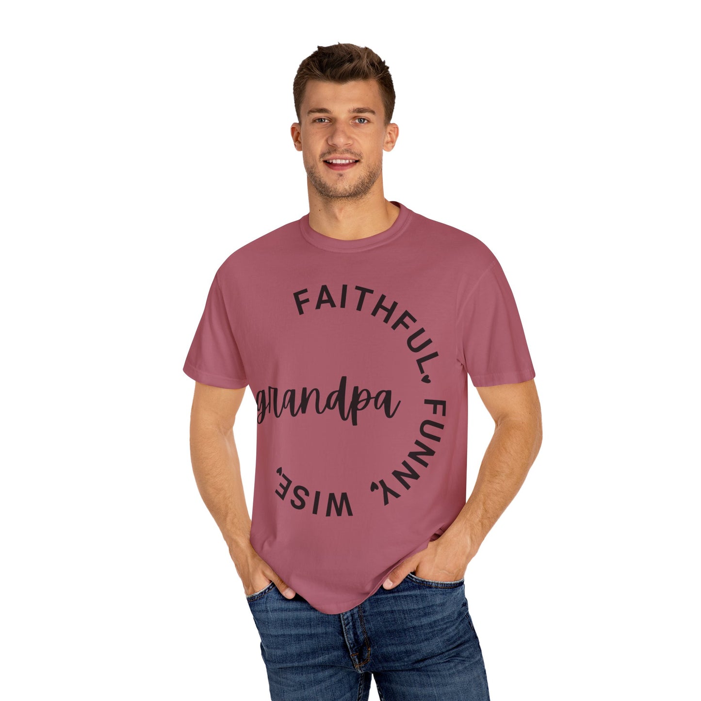 Grandpa Adjective Design - Unisex Garment-Dyed T-shirt