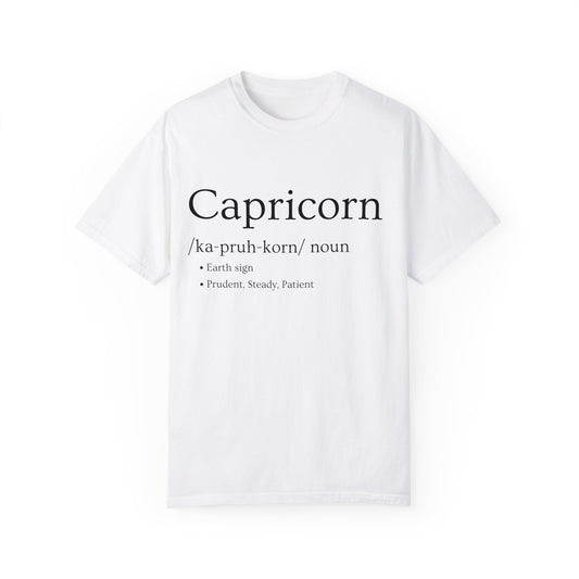 Capricorn Definition Design - Unisex Garment-Dyed T-shirt