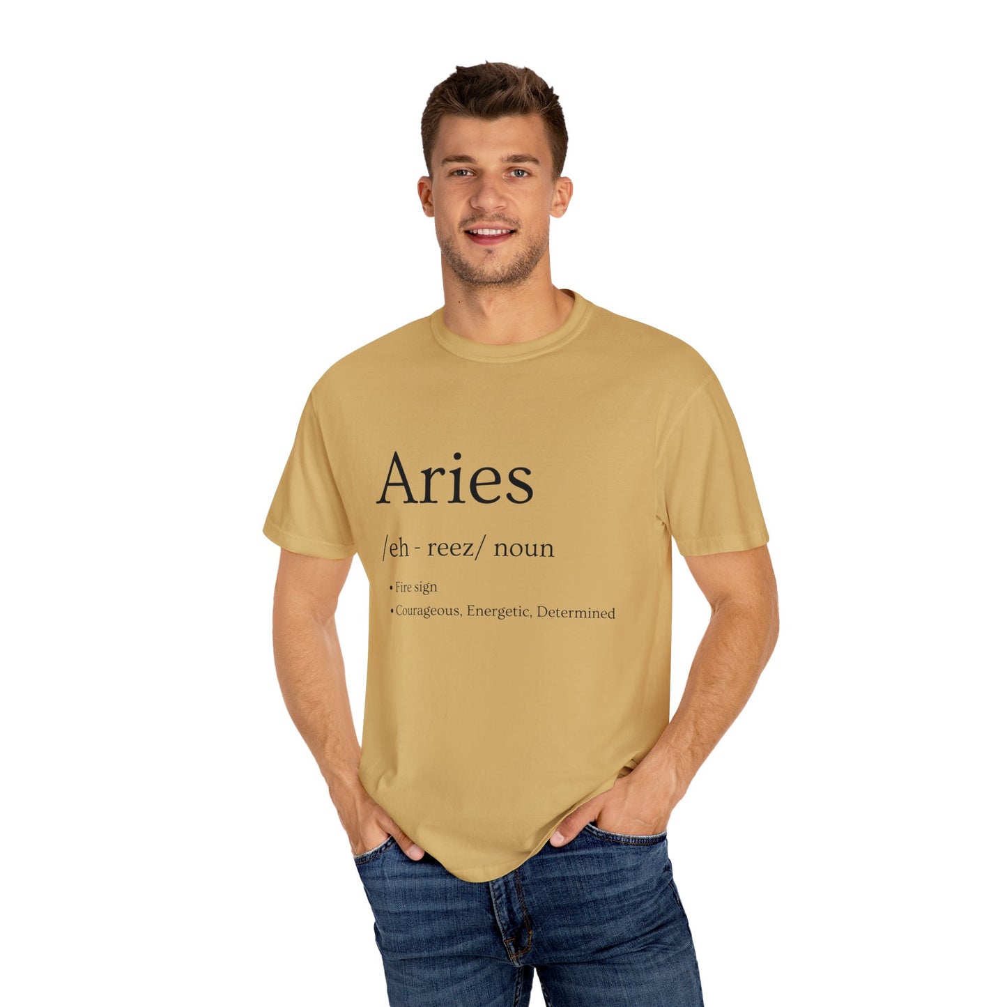 Aries Definition Design - Unisex Garment-Dyed T-shirt