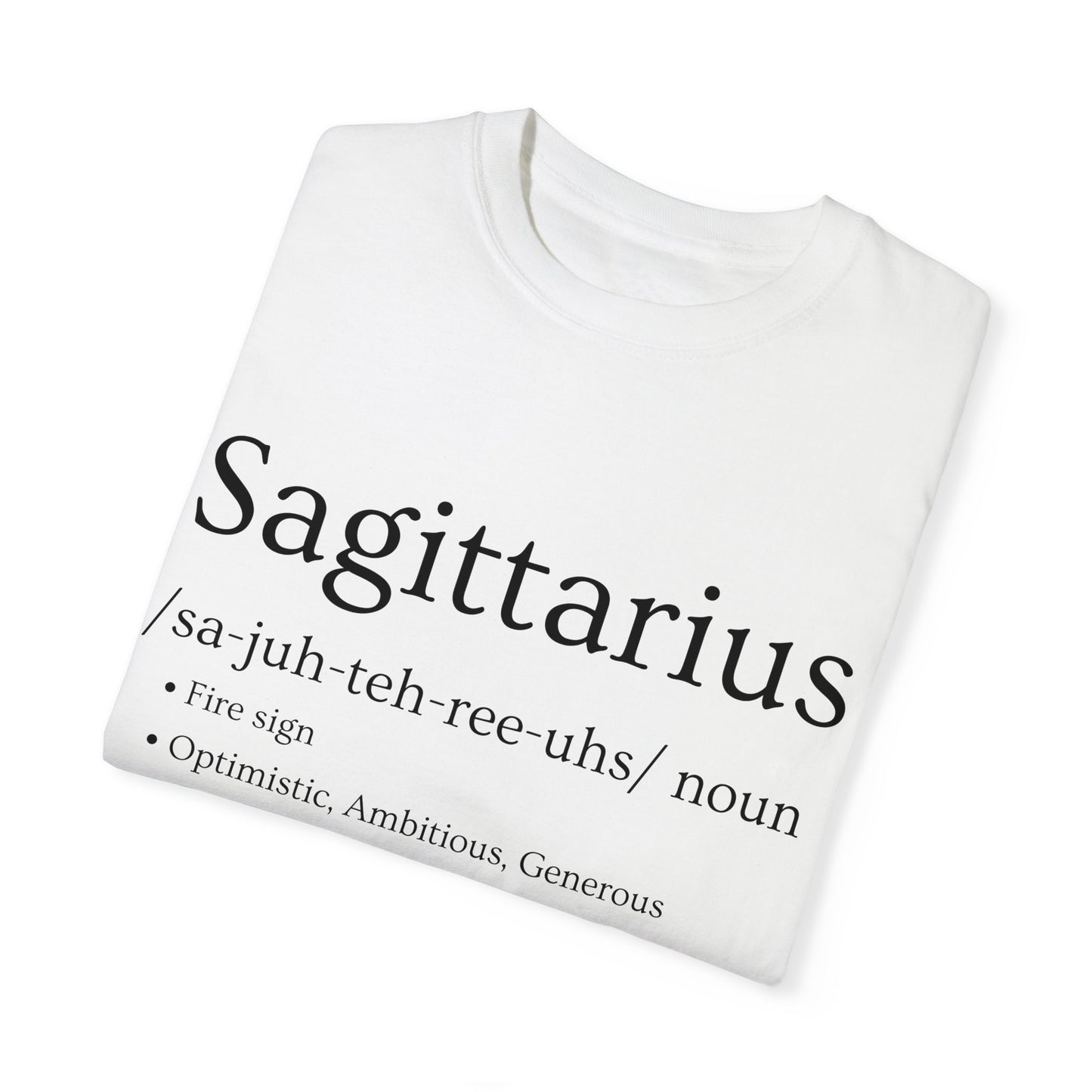 Sagittarius Definition Design - Unisex Garment-Dyed T-shirt