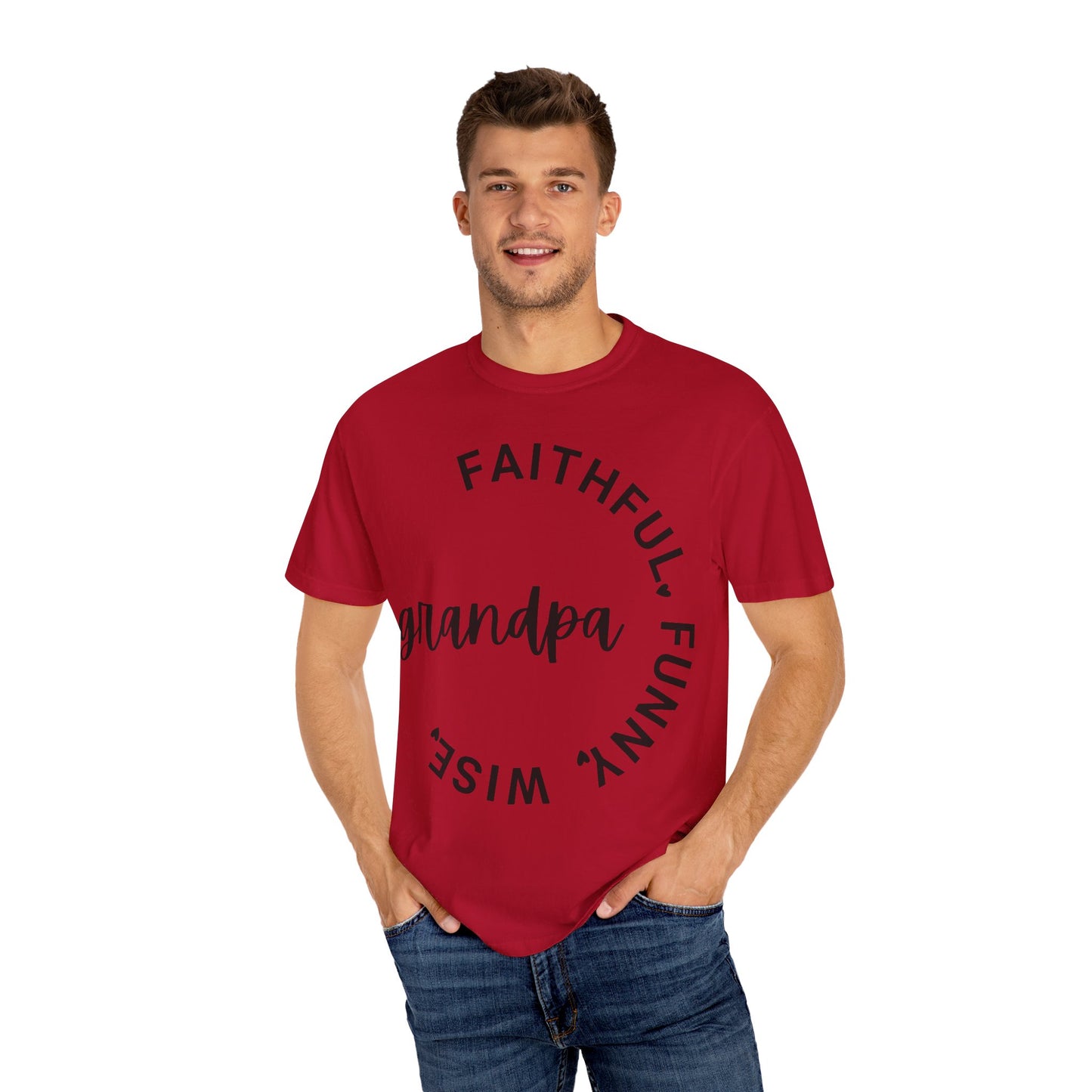 Grandpa Adjective Design - Unisex Garment-Dyed T-shirt