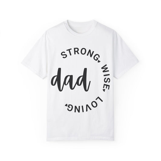 Dad Adjectives Design - Unisex Garment-Dyed T-shirt