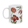 Red and Pink Flowers Ceramic Mug, 11oz