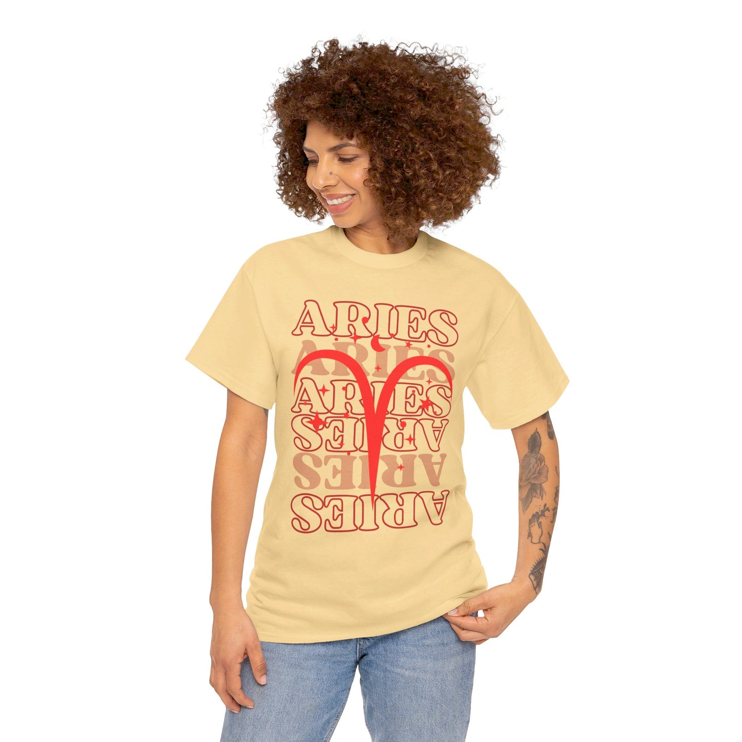 ARIES Zodiac - Unisex Heavy Cotton Tee