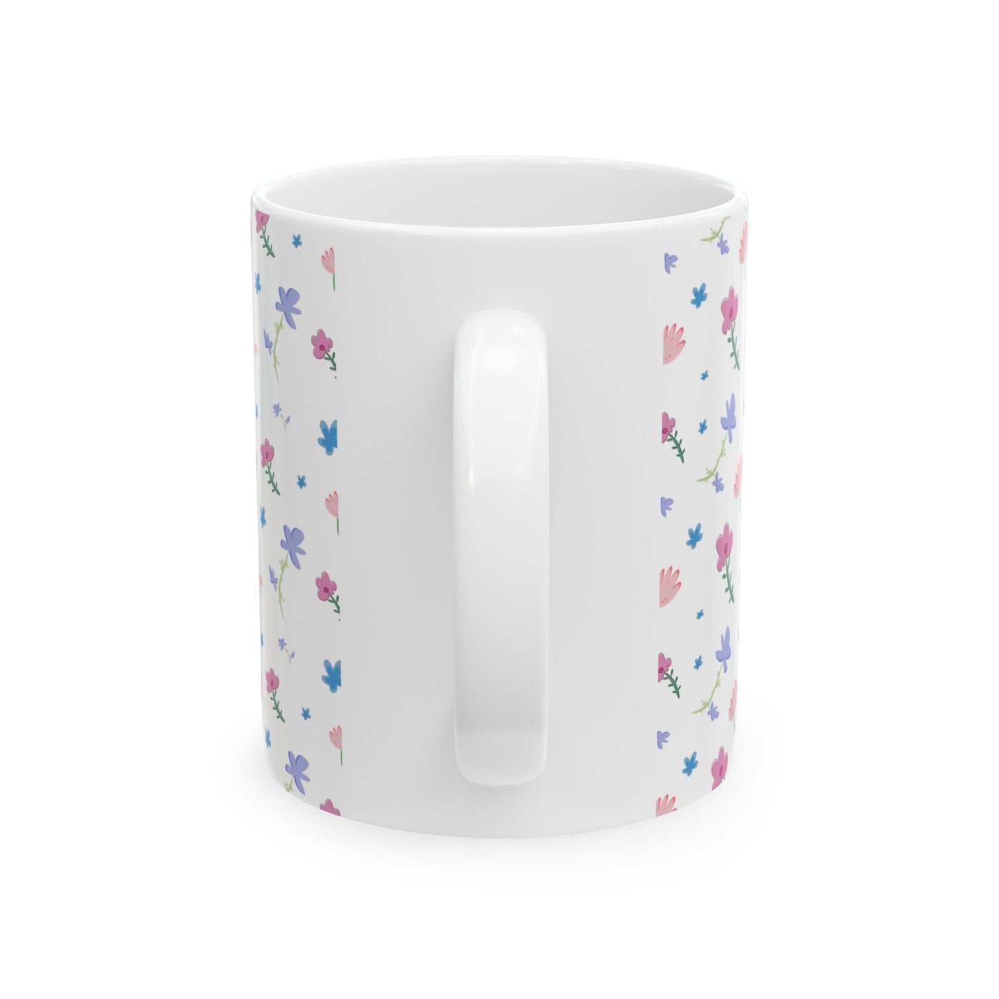 Cute Spring Wild Flowers Ceramic Mug, 11oz