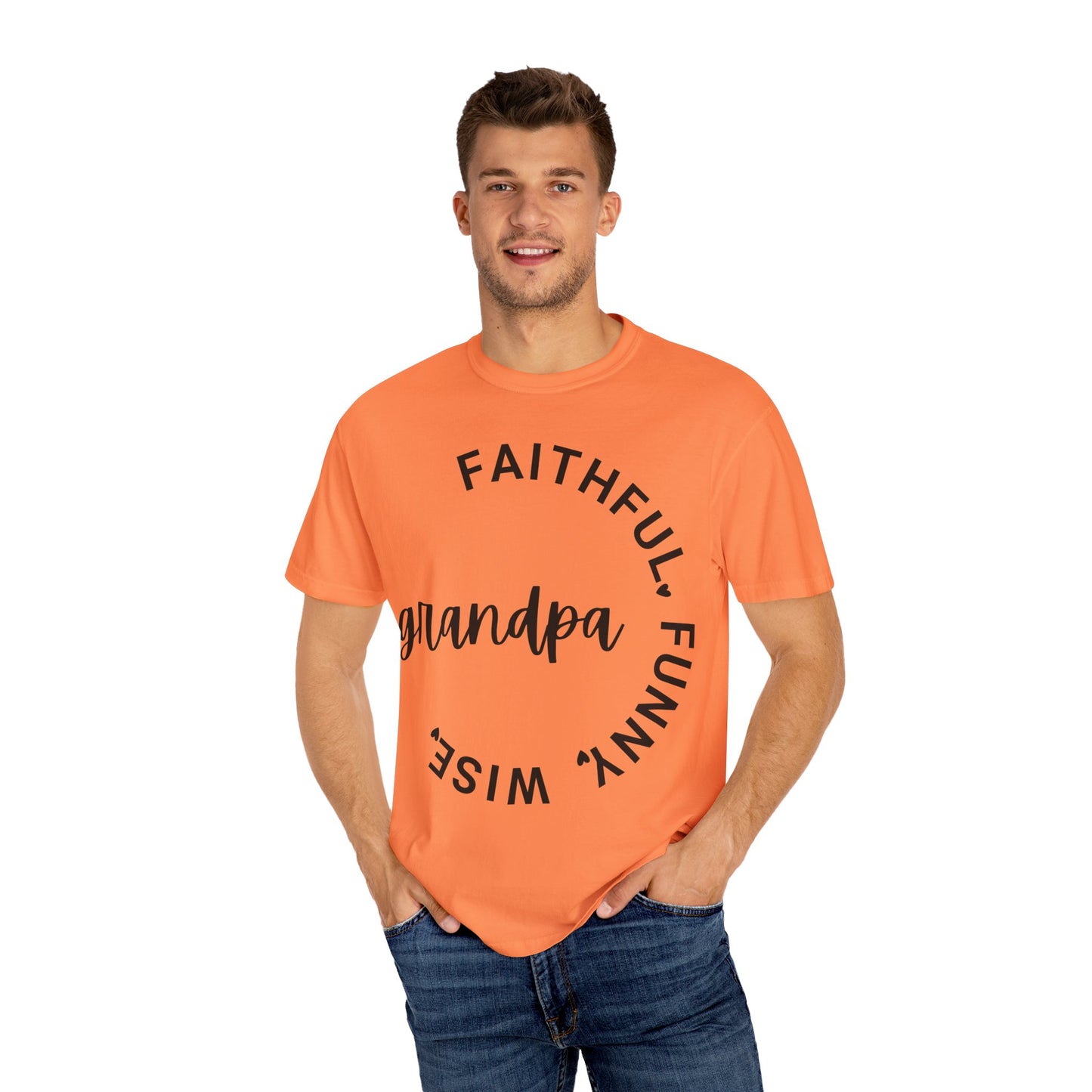 Grandpa Adjective Design - Unisex Garment-Dyed T-shirt