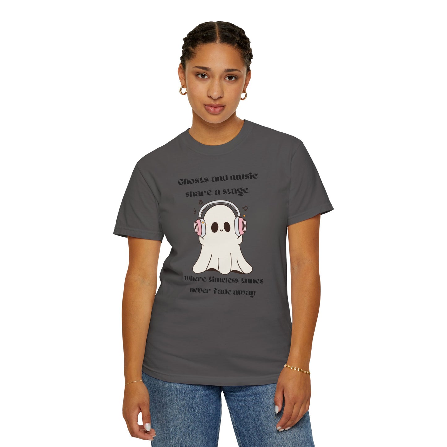 Music Ghost - Unisex Garment-Dyed T-shirt